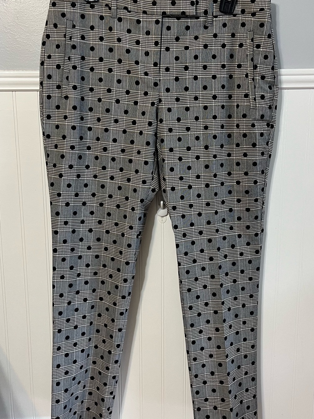 Women’s Boston Proper Plaid and Polka Dot Pants